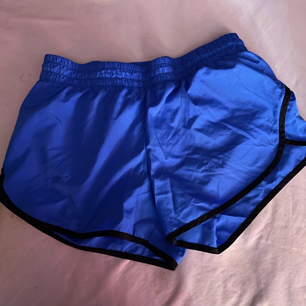 Blue workout shorts